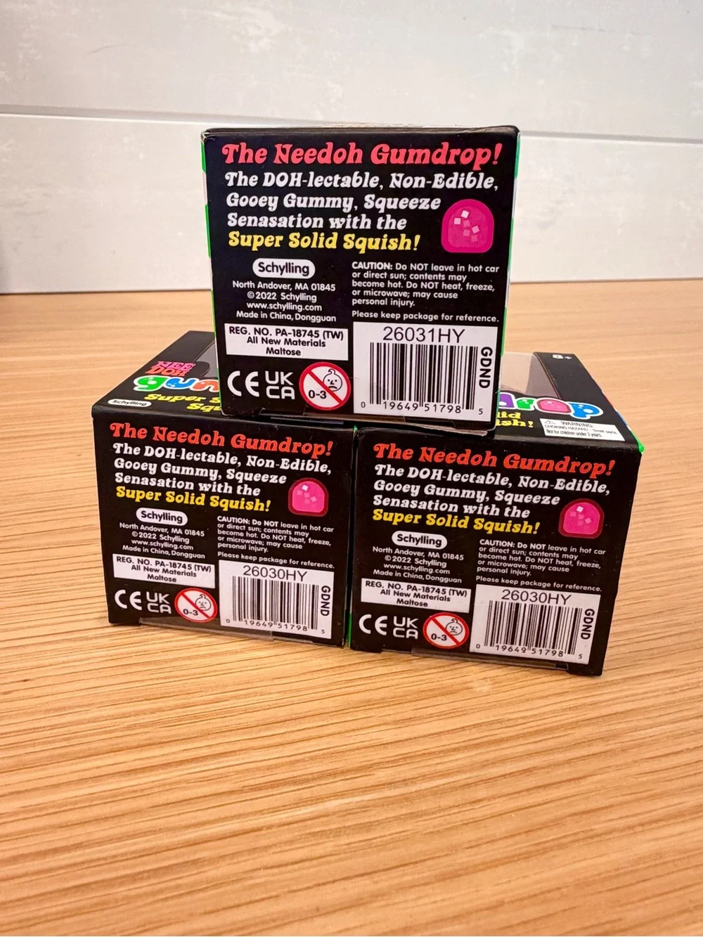 Needoh Gumdrop Squishy set of 3